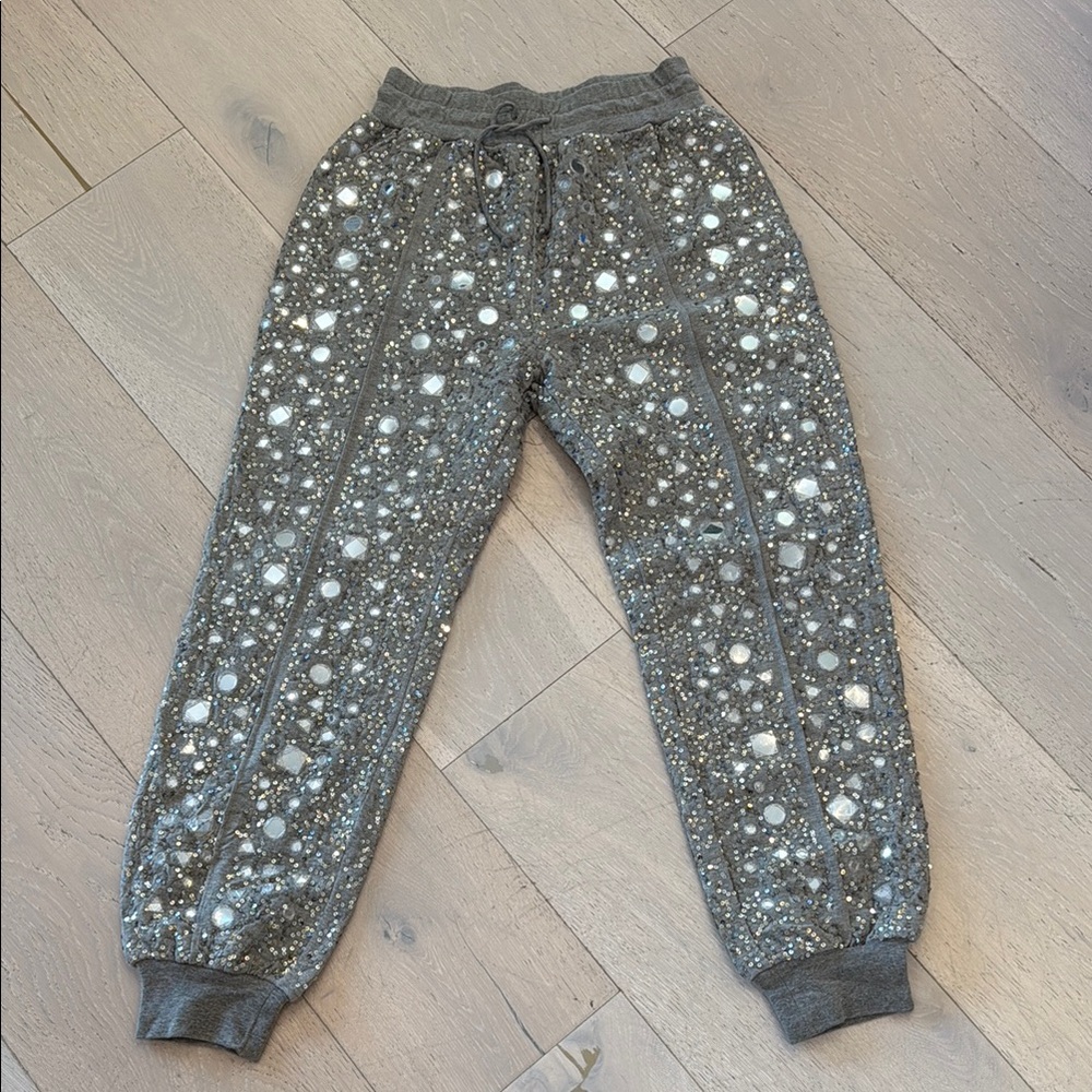 Gray embellishment joggers